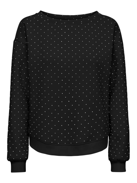 SUDADERA NEGRA STRASS
