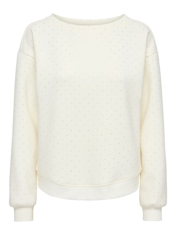 SUDADERA STRASS BEIGE