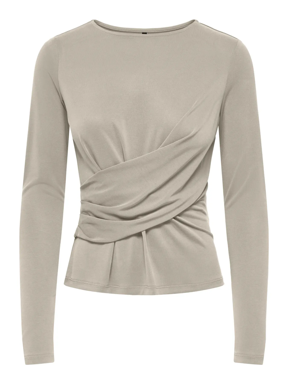 CAMISETA FRUNCIDA BEIGE