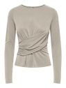 CAMISETA FRUNCIDA BEIGE