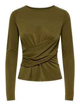 CAMISETA FRUNCIDA VERDE