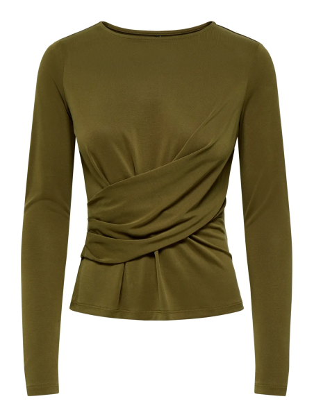 CAMISETA FRUNCIDA VERDE