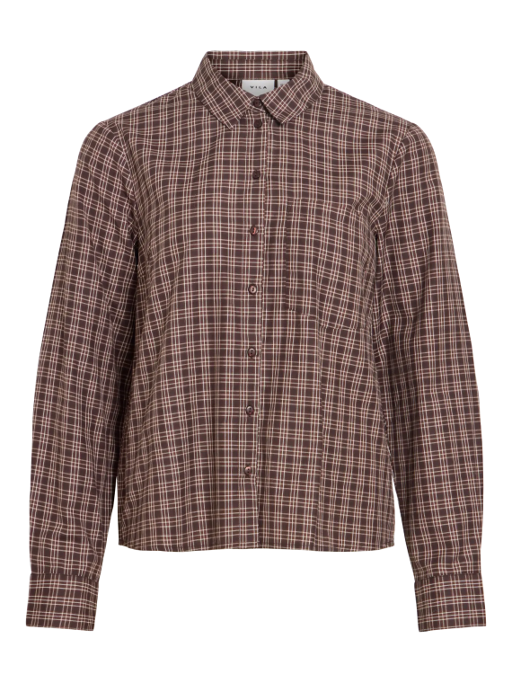 CAMISA CUADROS MARRON