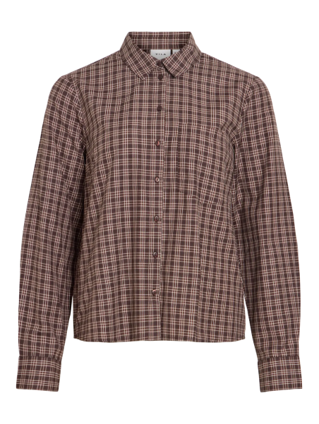 CAMISA CUADROS MARRON