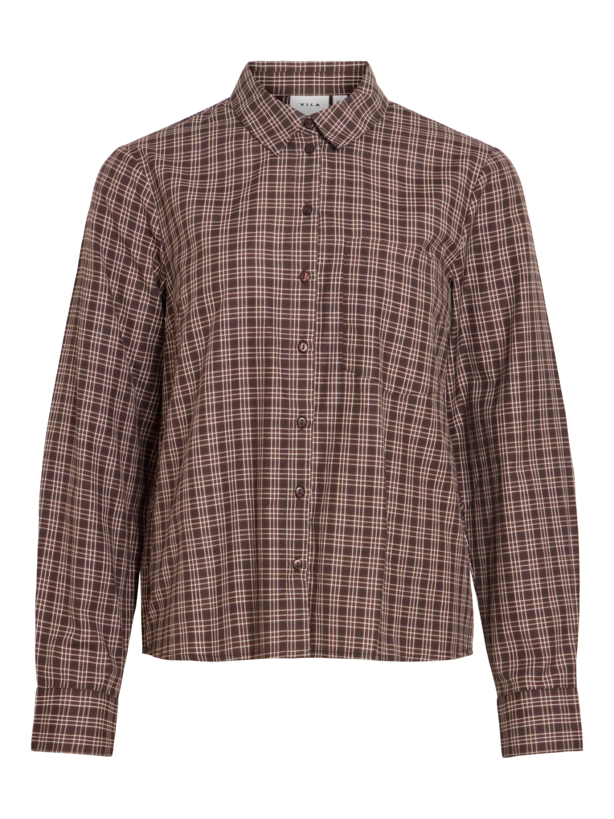 CAMISA CUADROS MARRON