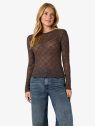 CAMISETA ENCAJE MARRON