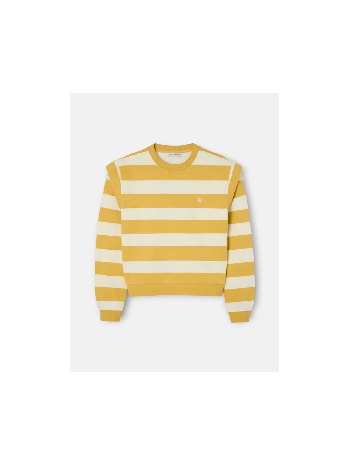SUDADERA RAYAS MOSTAZA Y BEIGE