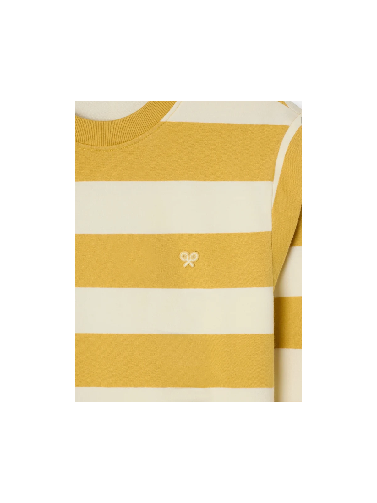 SUDADERA RAYAS MOSTAZA Y BEIGE