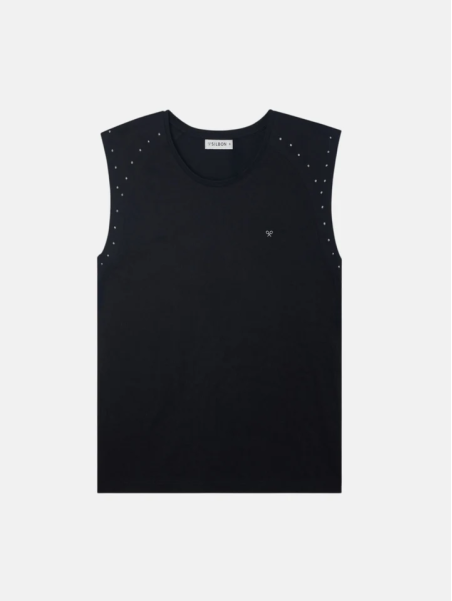 CAMISETA TACHUELAS NEGRA