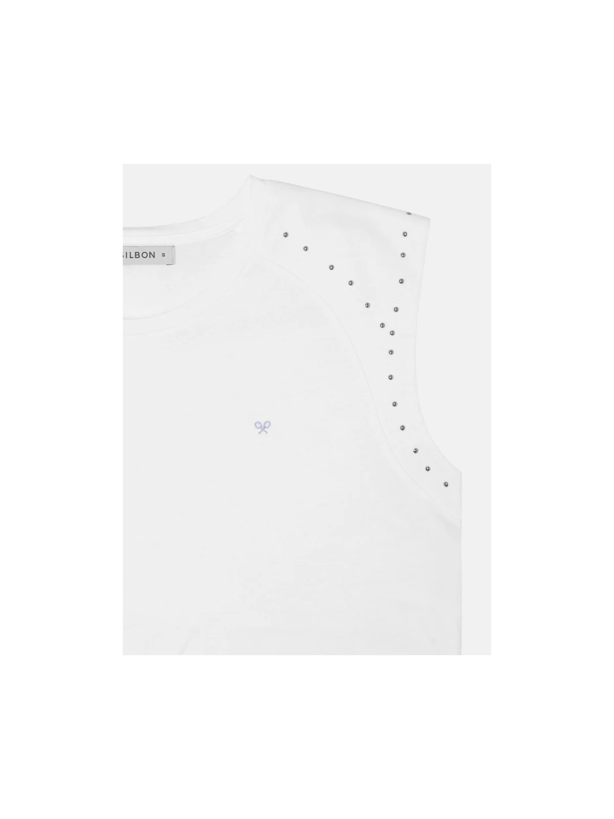 CAMISETA TACHUELAS BLANCA