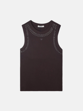 CAMISETA TACHUELAS MARRON