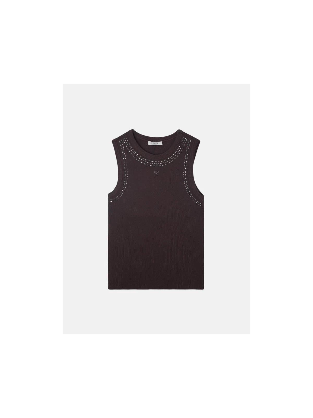 CAMISETA TACHUELAS MARRON