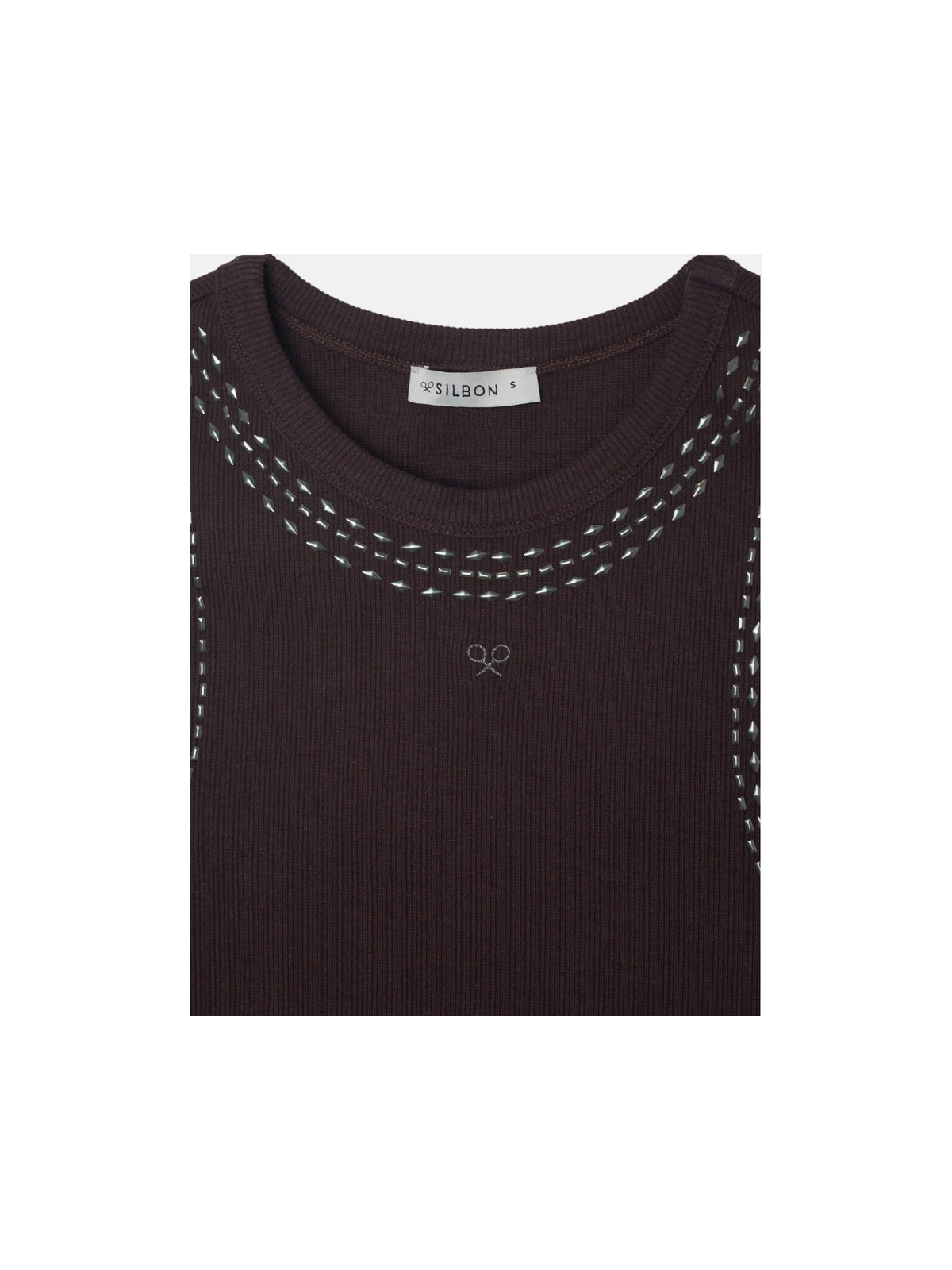 CAMISETA TACHUELAS MARRON