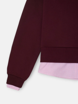 SUDADERA PICO BURDEOS