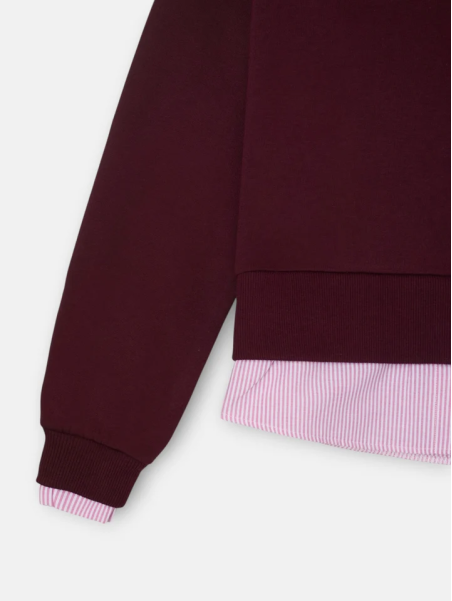 SUDADERA PICO BURDEOS