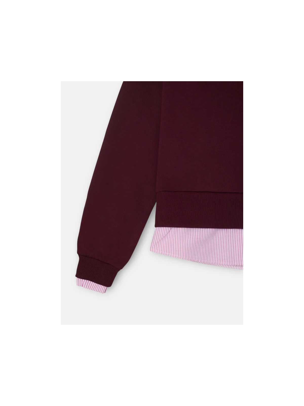 SUDADERA PICO BURDEOS