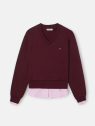 SUDADERA PICO BURDEOS