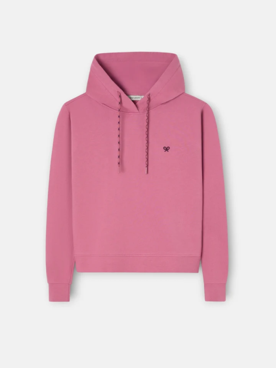 SUDADERA ROSA CON CAPUCHA