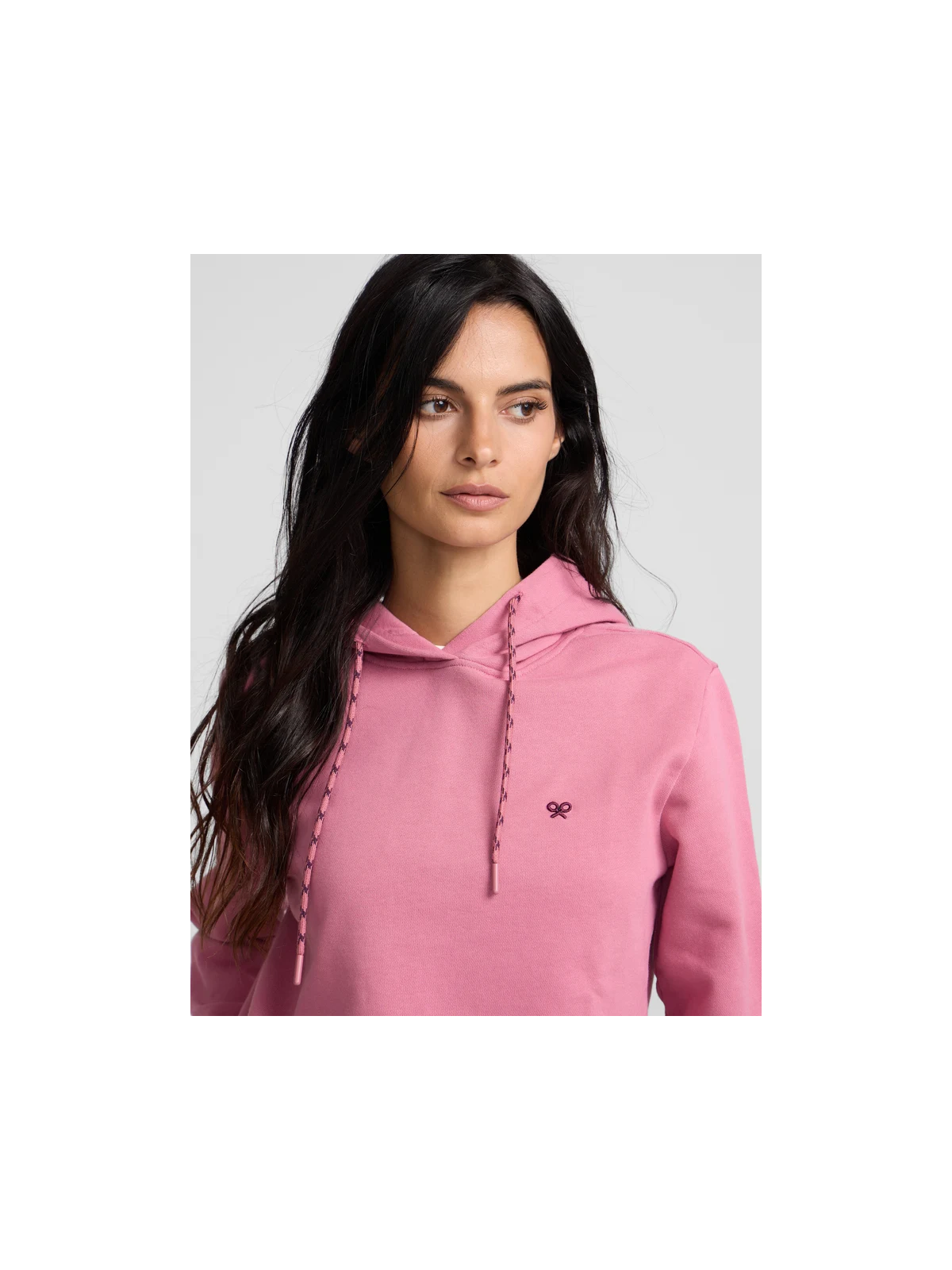 SUDADERA ROSA CON CAPUCHA