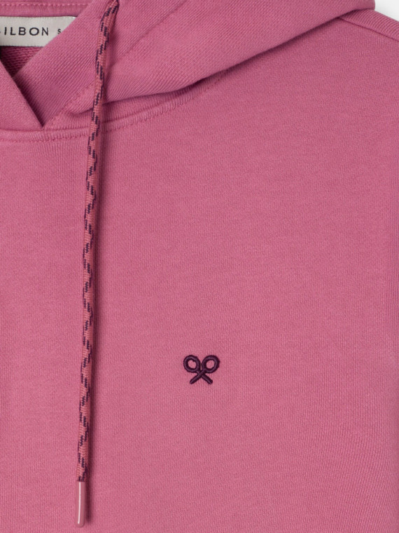 SUDADERA ROSA CON CAPUCHA