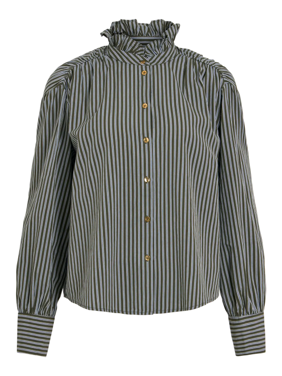 CAMISA RAYAS VERDE