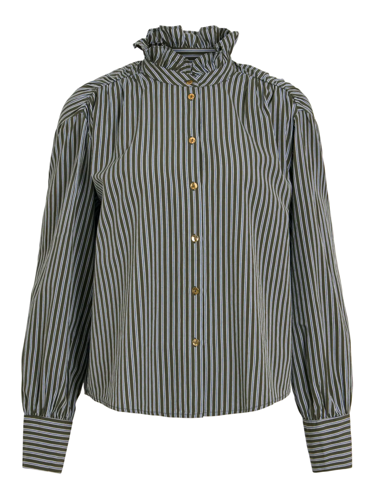 CAMISA RAYAS VERDE