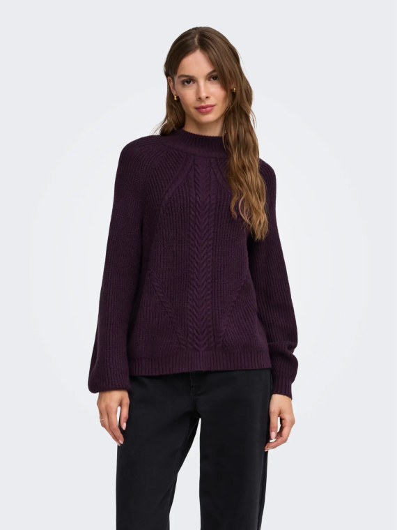 JERSEY CUELLO ALTO MORADO